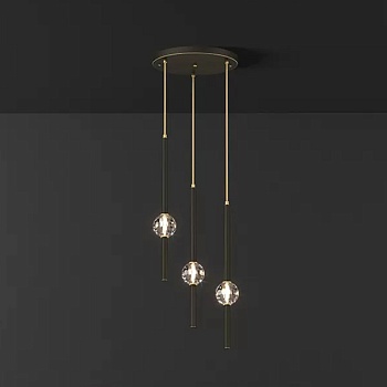 Подвесной светильник SOCRATES COMBO D30 L3 Black by ImperiumLoft