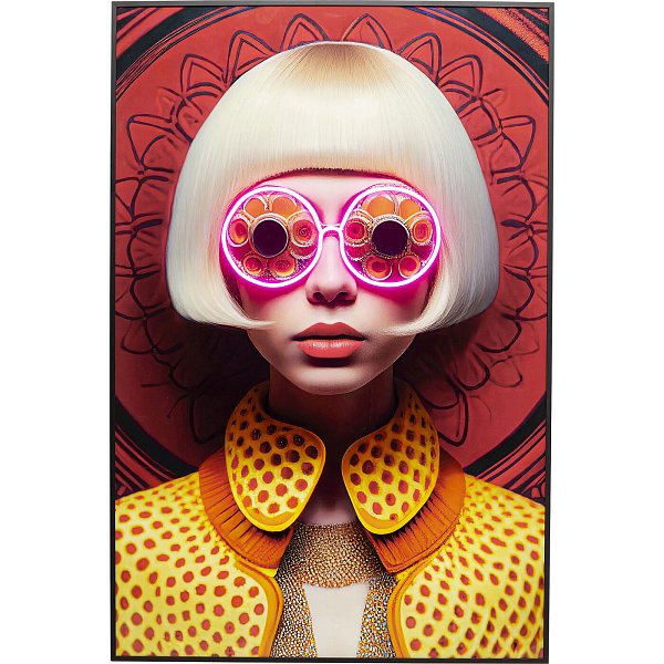 Картина Fancy Blonde Lady LED 120x80cm KARE 56580