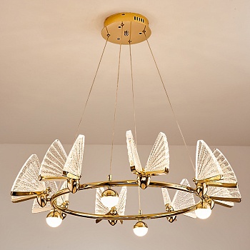 Подвесная люстра AMELIS LUX D83 Transparent Трехцветный свет by ImperiumLoft