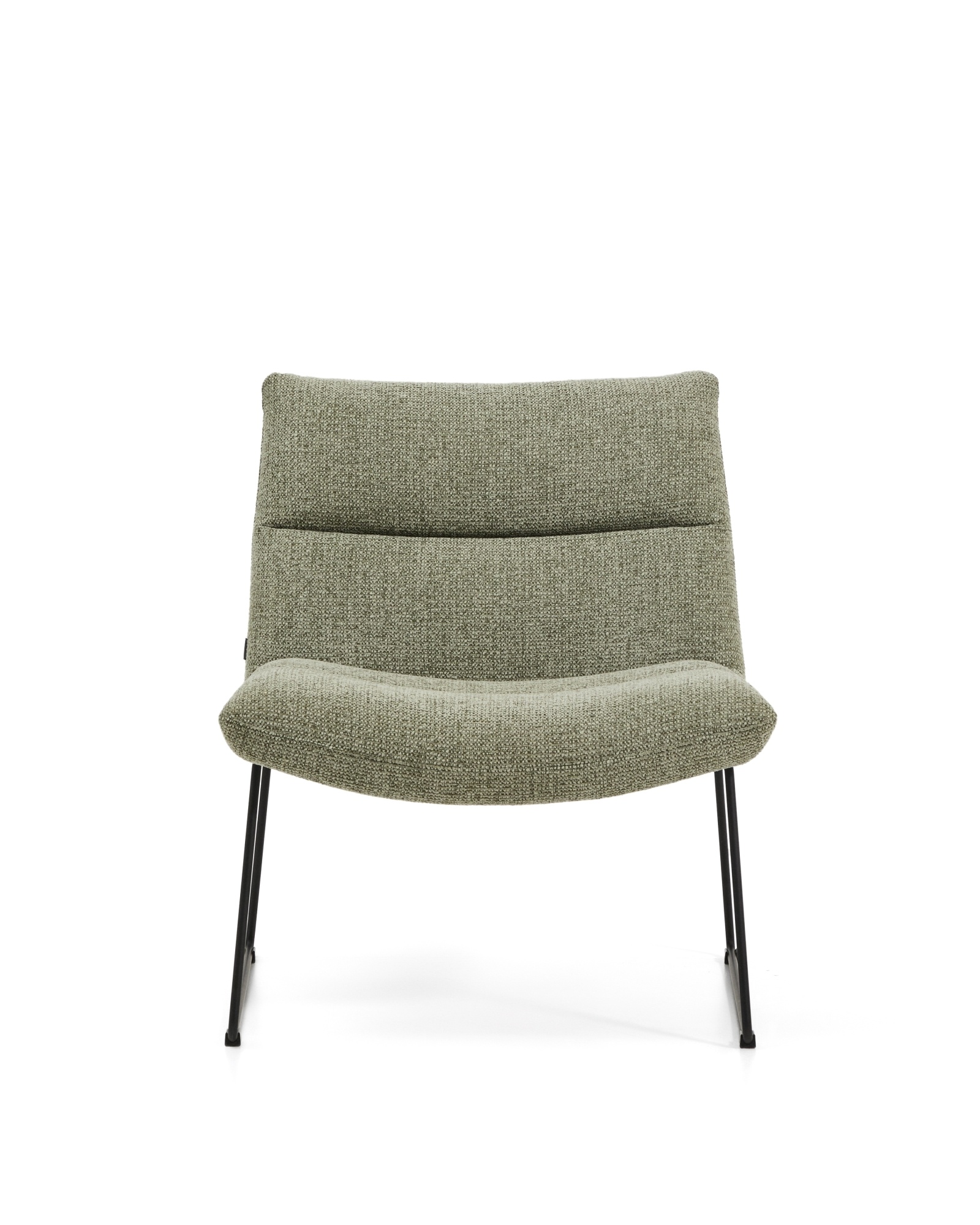 Кресло Asen из зеленого шенилла с черными стальными ножками La Forma (ex Julia Grup)