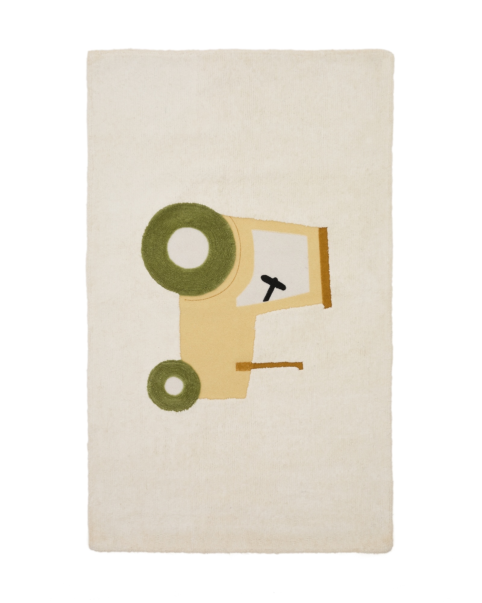 Ковер Pecky бежевый 100% хлопок с рисунком трактора 90 x 150 см La Forma (ex Julia Grup)