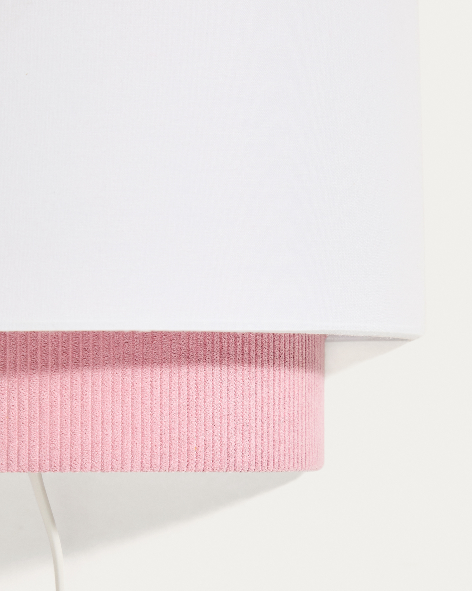 Настенный светильник Bianella из хлопка и розового вельвета, Ø 40 см La Forma (ex Julia Grup)