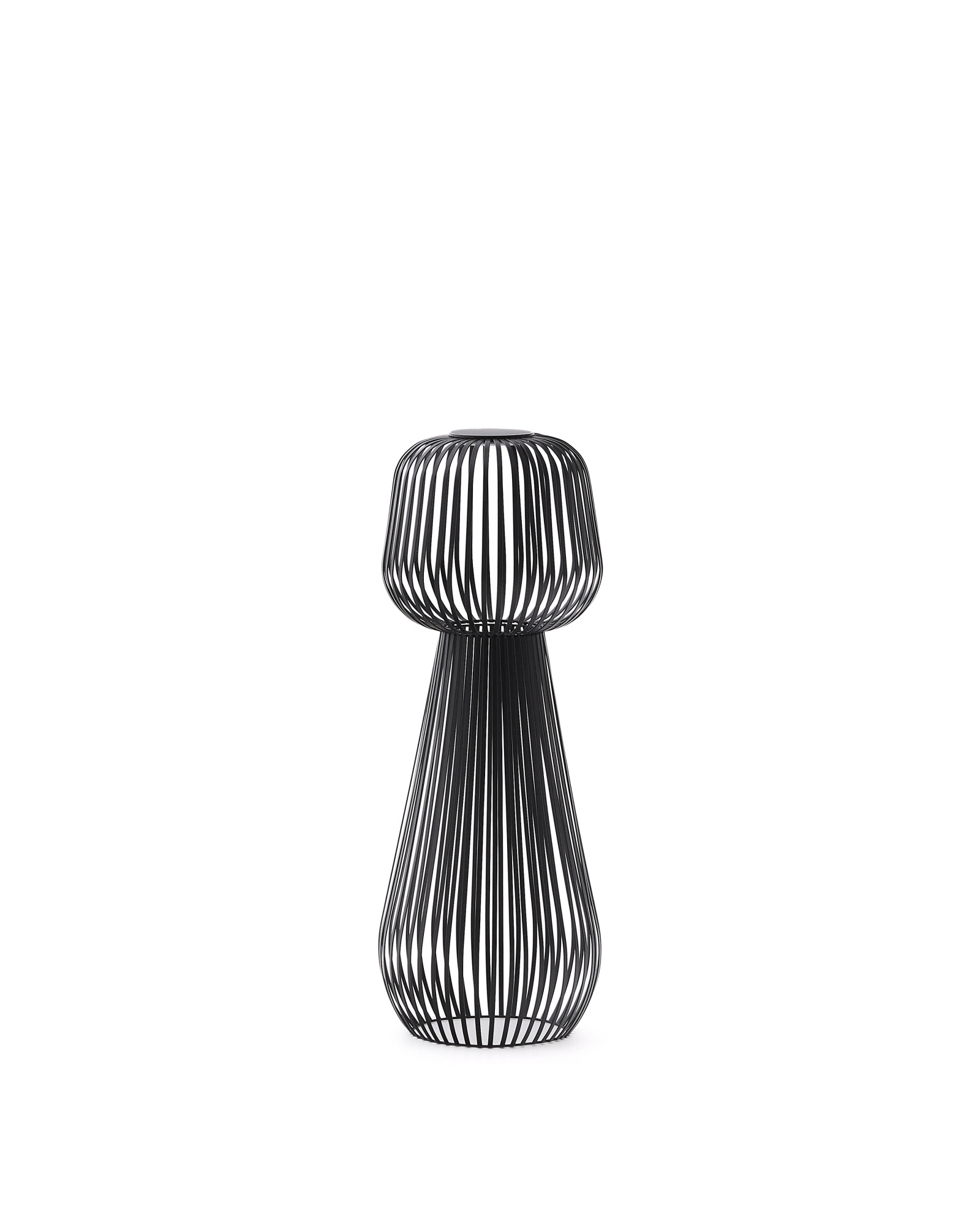 Уличный торшер Reiba из металла черного цвета на солнечной батарее La Forma 262047