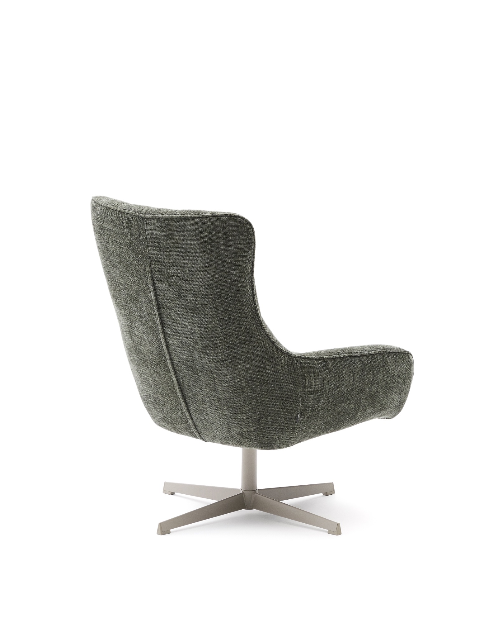 Teryl Кресло из шенилла зеленого цвета с серым металлом La Forma (ex Julia Grup)