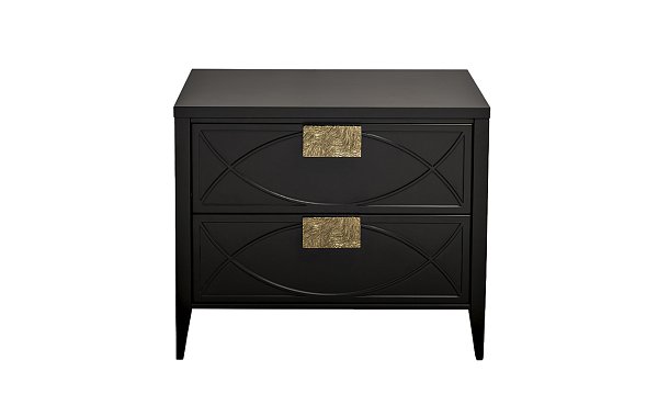 Тумбочка прикроватная черная Garda Decor 151SV-00008