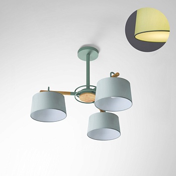 Потолочная люстра на штанге EVEN 3 Olive by ImperiumLoft