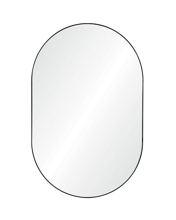 Чёрное овальное зеркало Рейли Louvre Home DWM200824PND