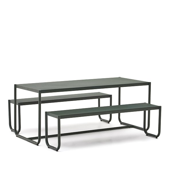 Sotil Набор из 2 скамеек и стола из оцинкованной стали La Forma 192989