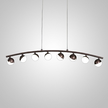 Подвесной реечный светильник CHOIR L8 Brown by ImperiumLoft