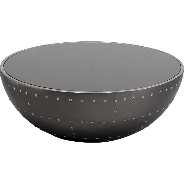 Стол кофейный Lounge Black Gun Metal Ø83 см KARE 87909