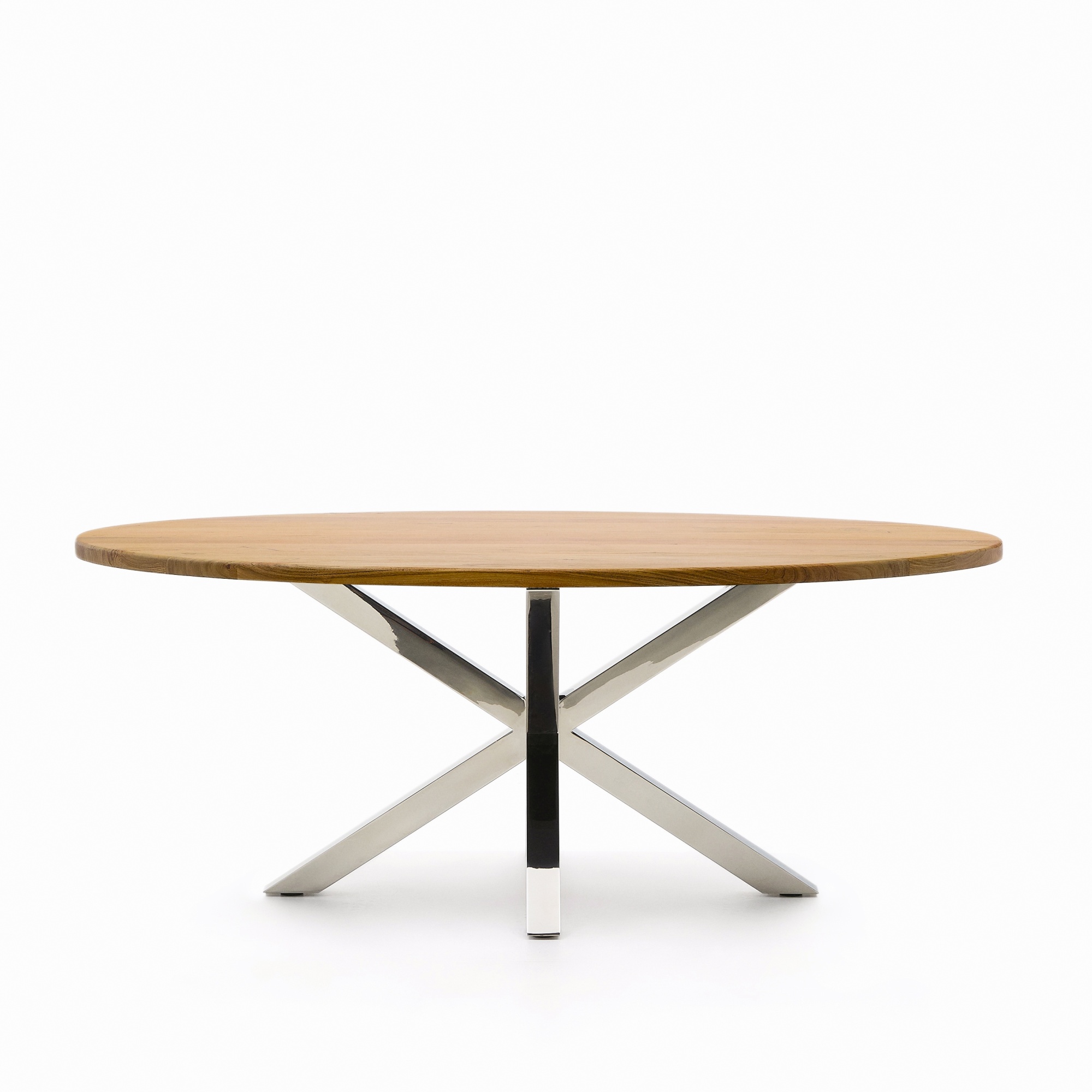 Овальный стол ARYA Argo из массива акации и нержавеющей стали 200x100 La Forma (ex Julia Grup)