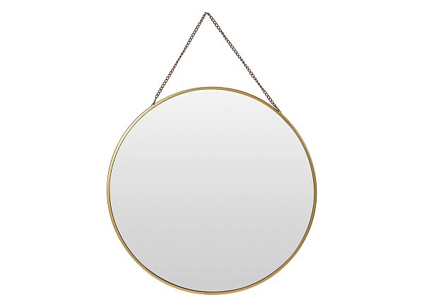 Зеркало на подвесе в золотой металлической раме Garda Decor C37008250