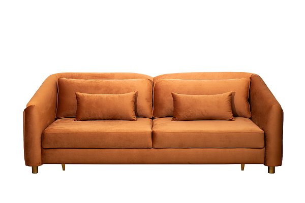 Диван Trevi трехместный раскладной с кантом терракотовый Garda Decor TREVI-230M-2К-Colt006