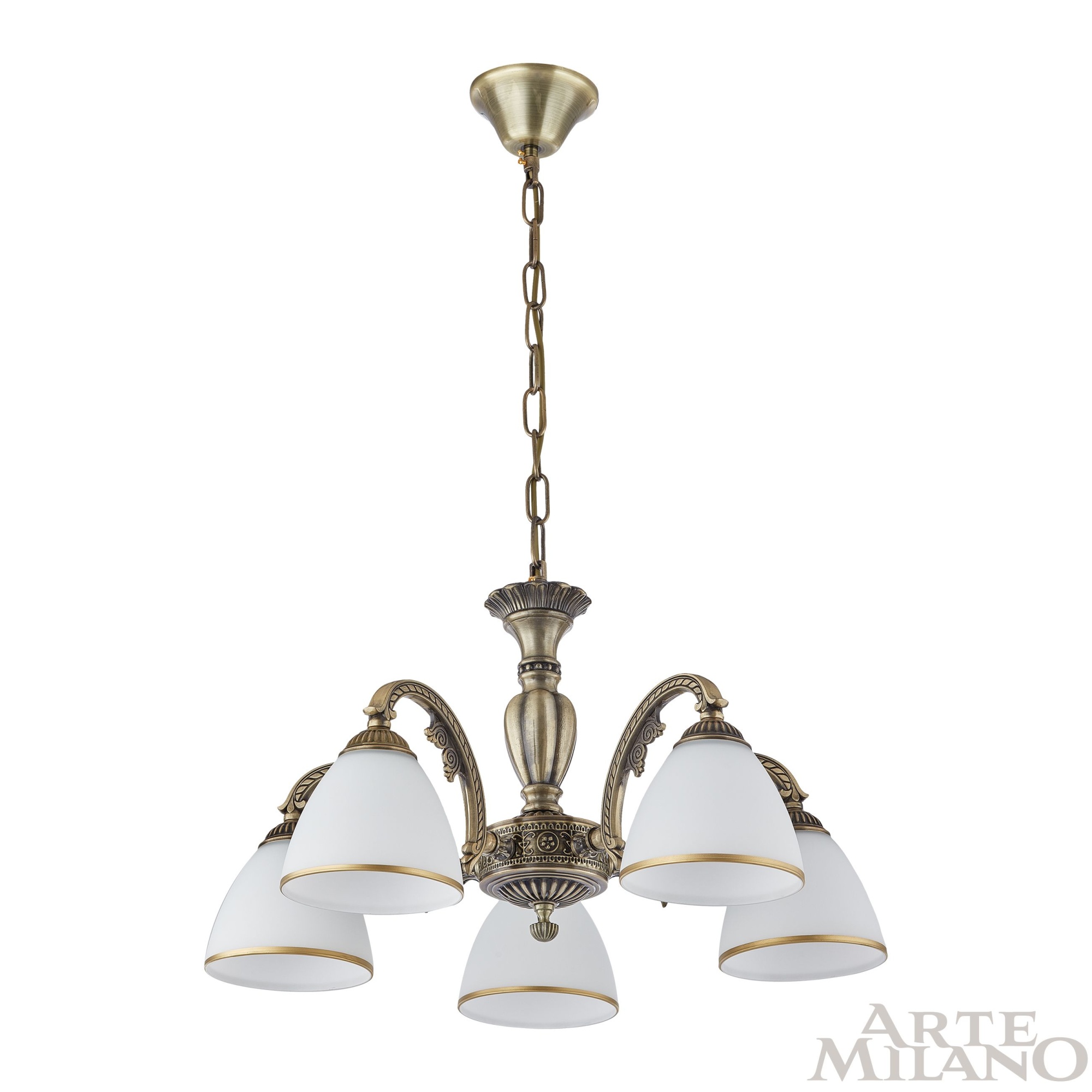 Люстра с плафонами 340837/5 AB Arte Milano