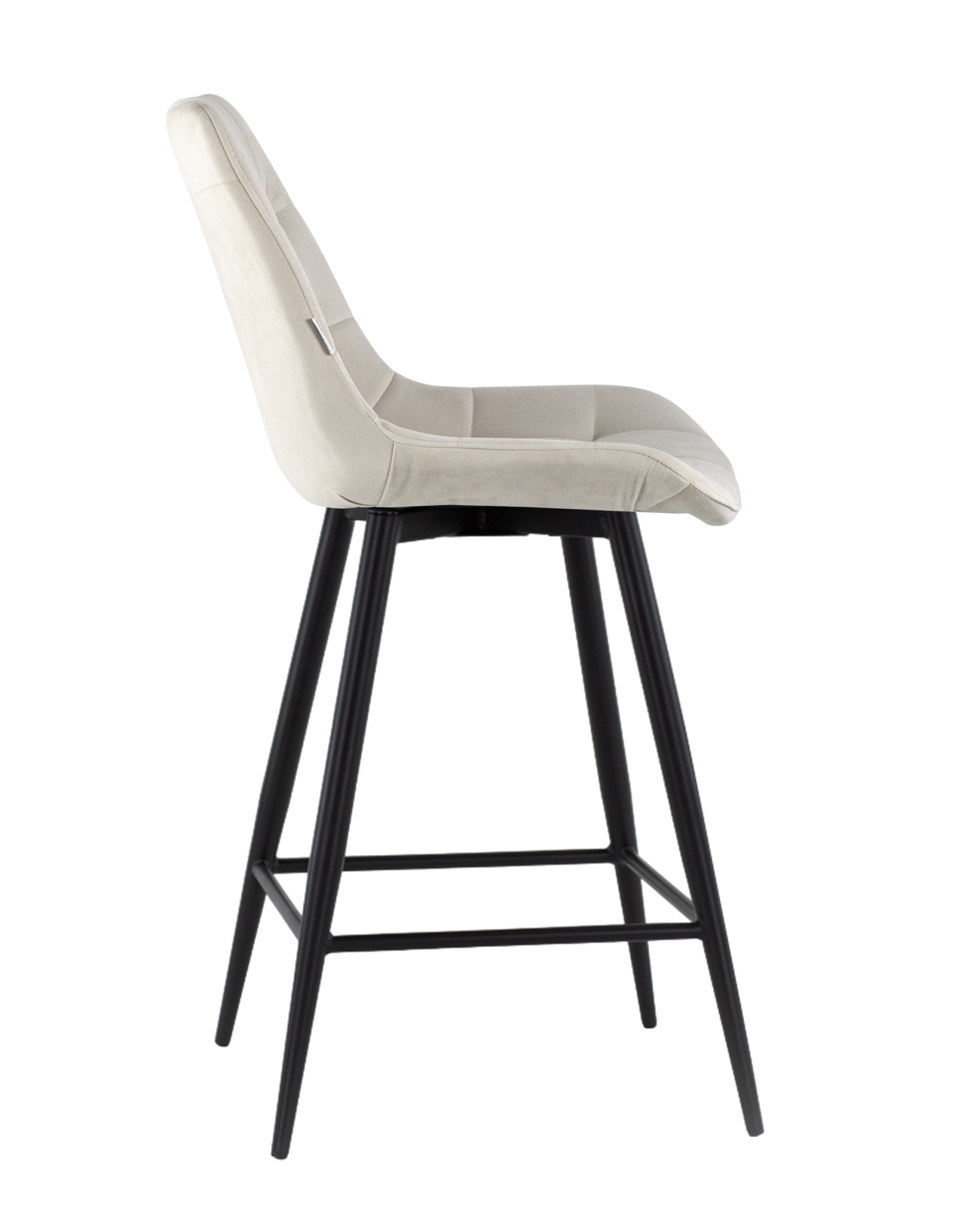 Стул полубарный Флекс с поворотным механизмом велюр бежевый Stool Group