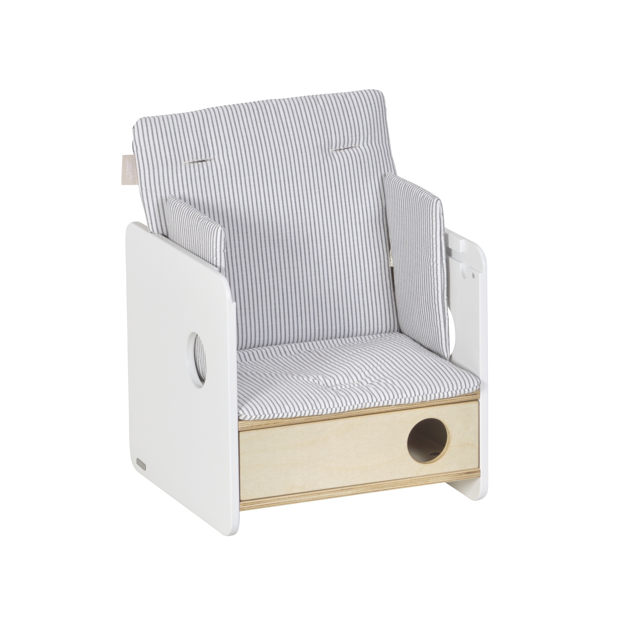 Подушка для стульчика Nuun в синюю полоску 100% органический хлопок (GOTS) La Forma (ex Julia Grup)