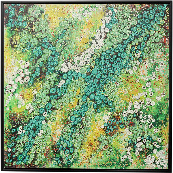 Картина в раме Top View Green 100x100 см KARE 56239