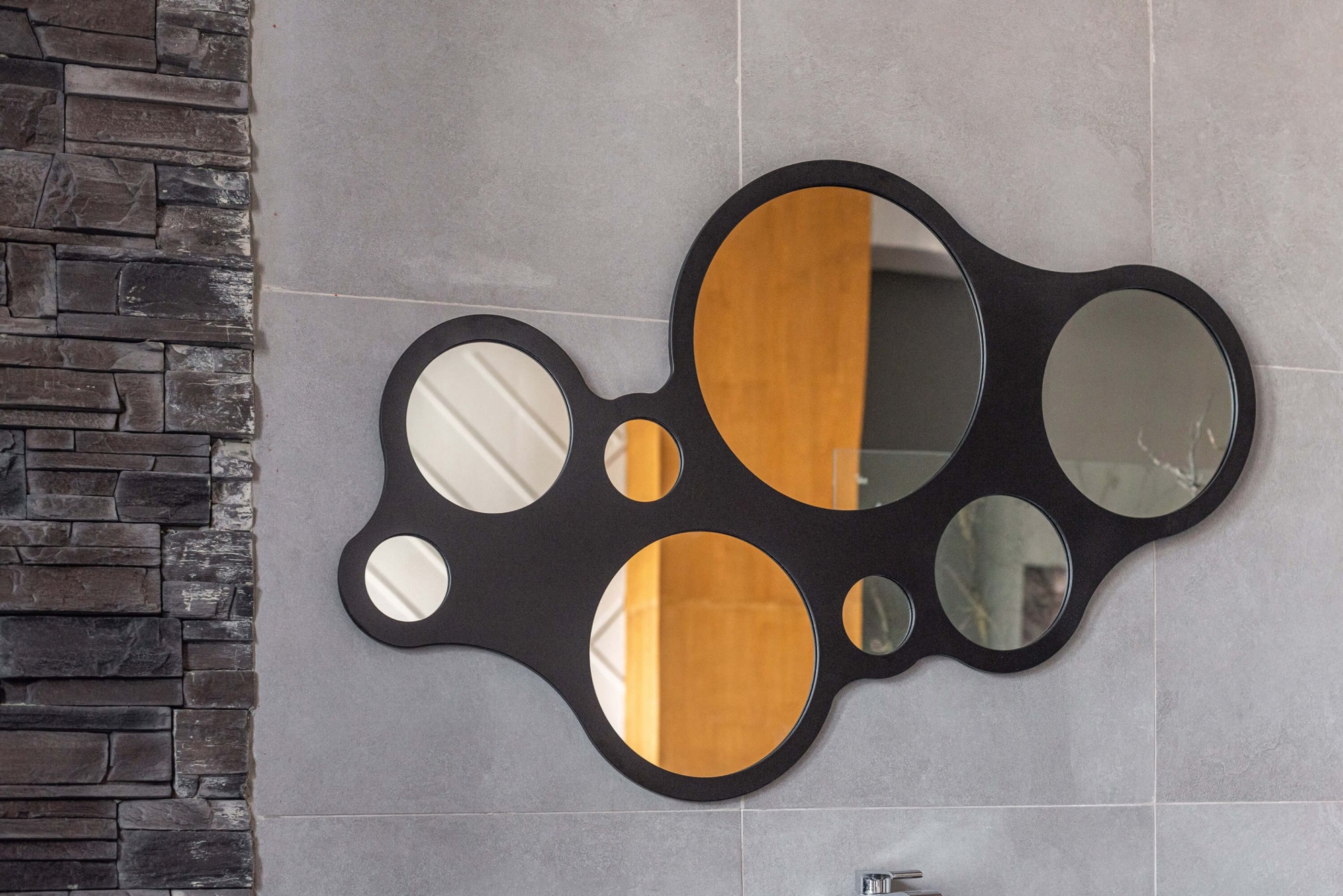 Зеркало BountyHome Round Eyes Black mv436-black