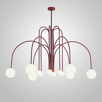 Потолочная люстра DAY L12 D130 Red by ImperiumLoft