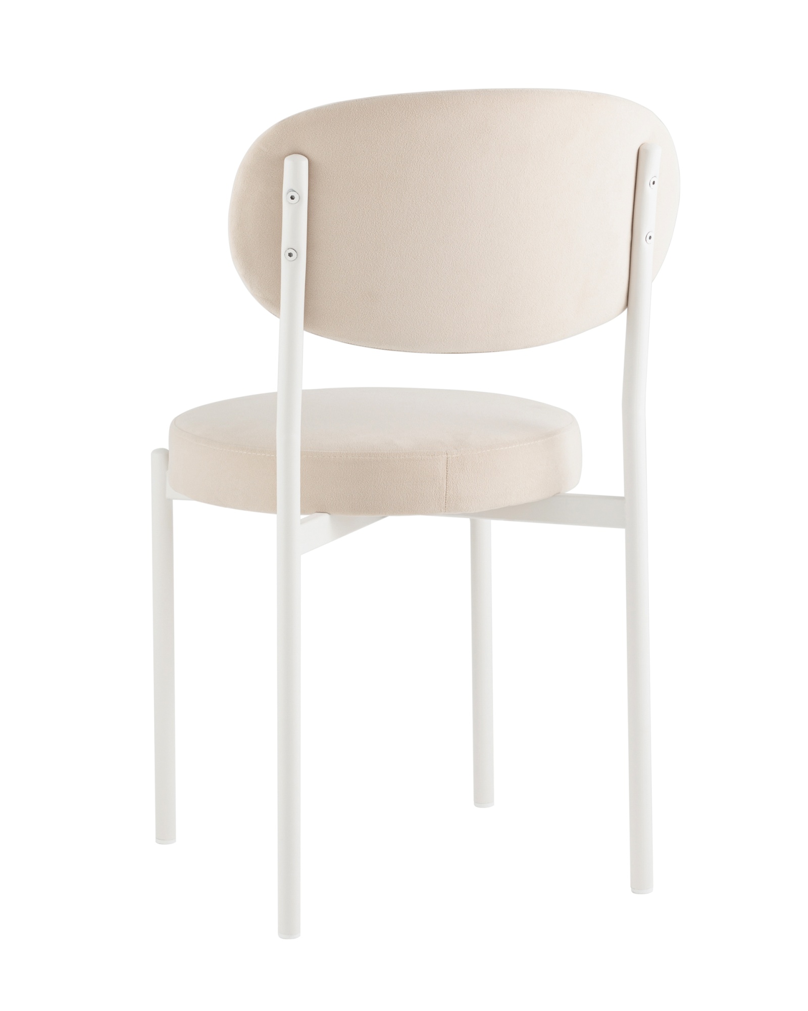 Стул Бриф SN велюр молочный каркас белый муар Stool Group