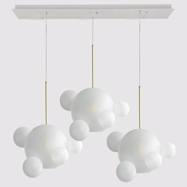 Люстра GIOPATO & COOMBES BOLLE BLS LAMP white glass rectangle by ImperiumLoft
