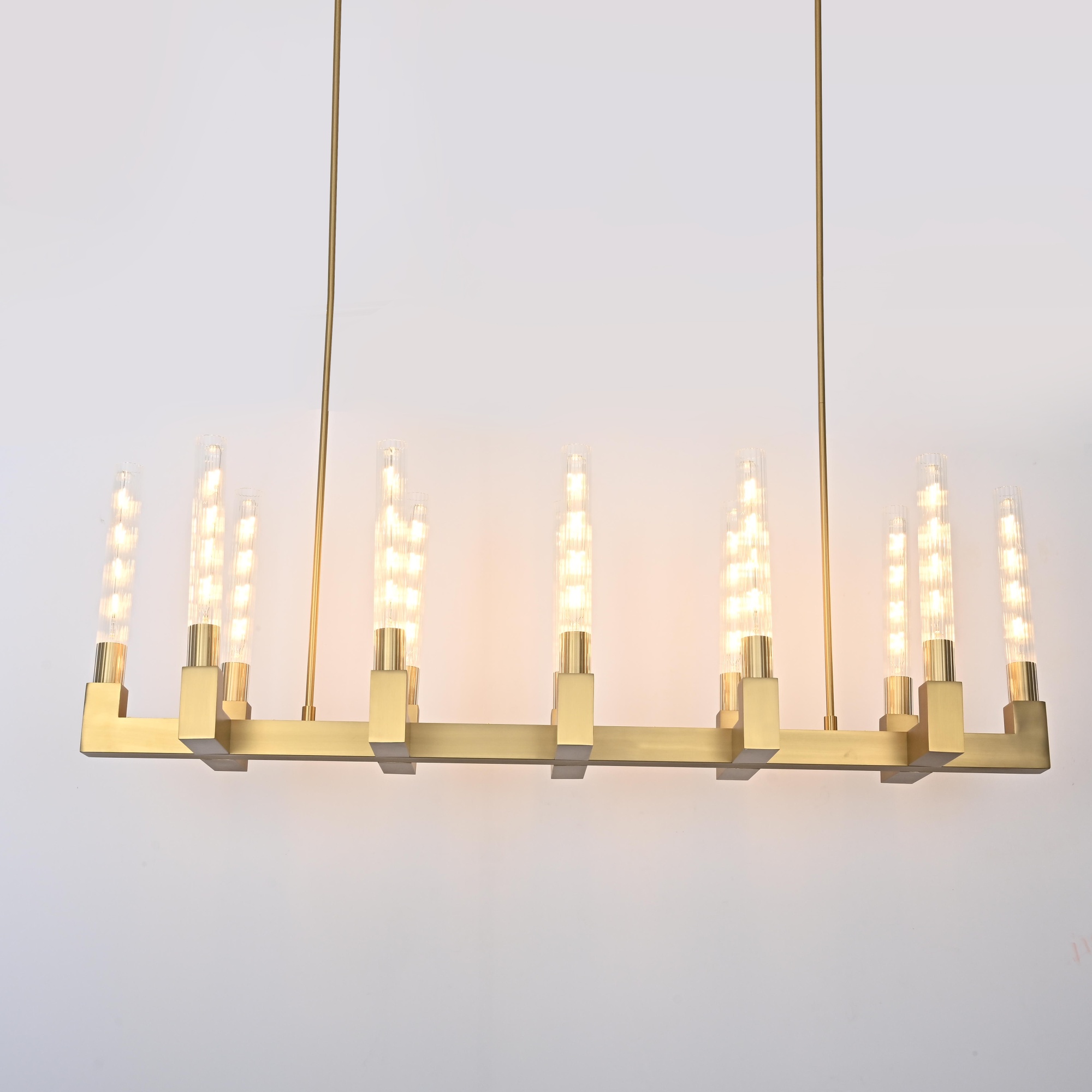 Люстра Rh Canelle Linear Chandelier 12 Modern Brass By Imperiumloft