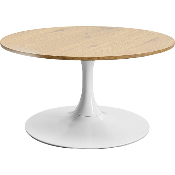 Стол кофейный Schickeria Oak White Ø80 см KARE 87765