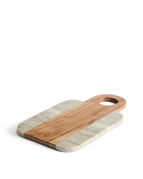 Сервировочная доска Nuvir из бежевого мрамора и массива акации La Forma (ex Julia Grup)