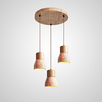 Подвесной светильник MELIUS TRIO A Light brown Диск by ImperiumLoft