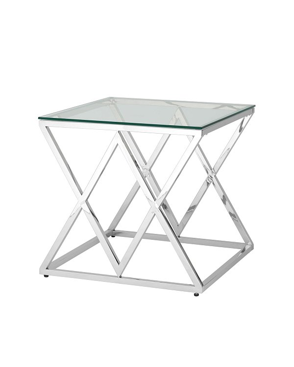 Журнальный стол 55*55 ИНСИГНИЯ серебро Stool Group