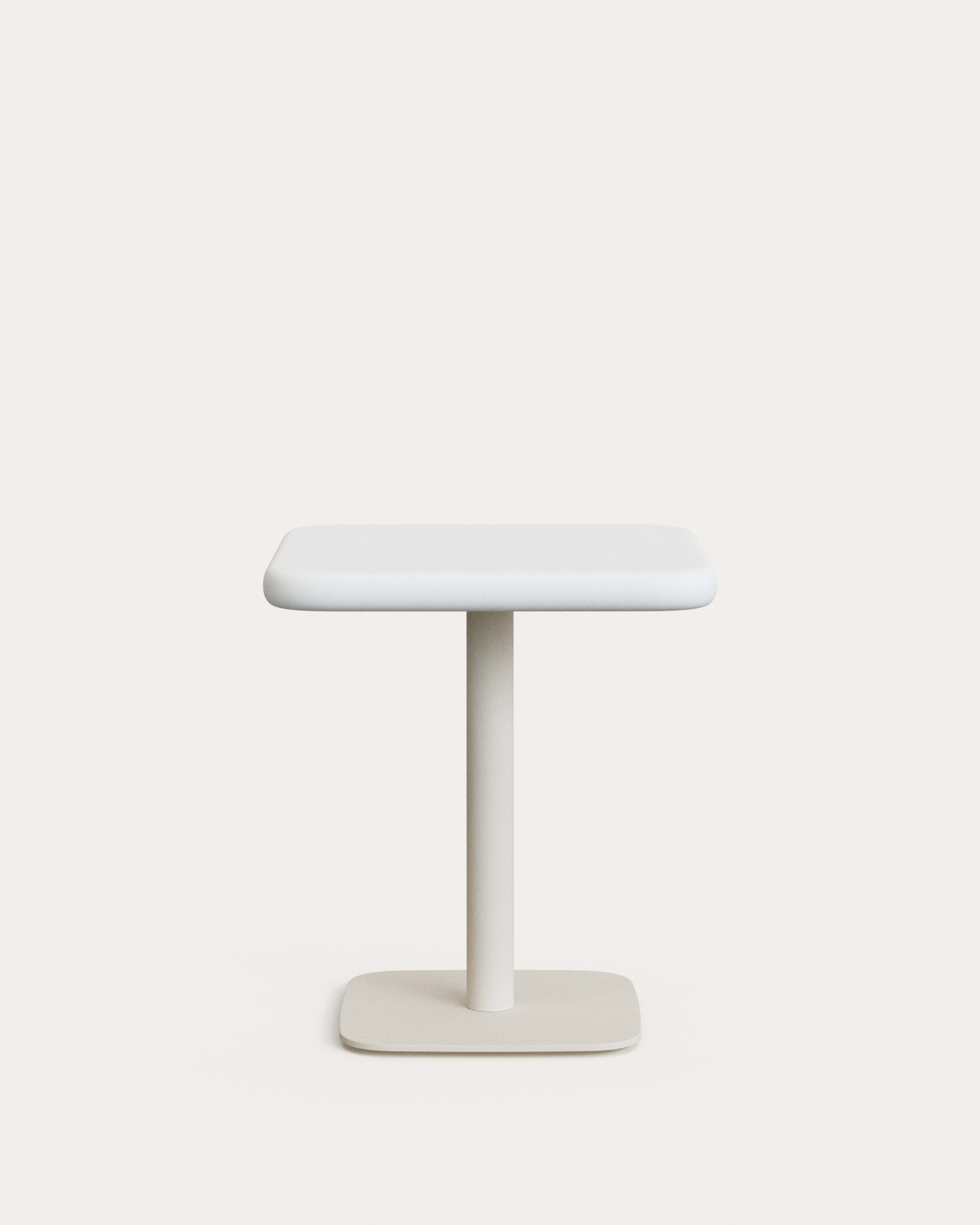 Уличный стол Dina белый из цемента и стали со столешницей 70х70 см La Forma 263219