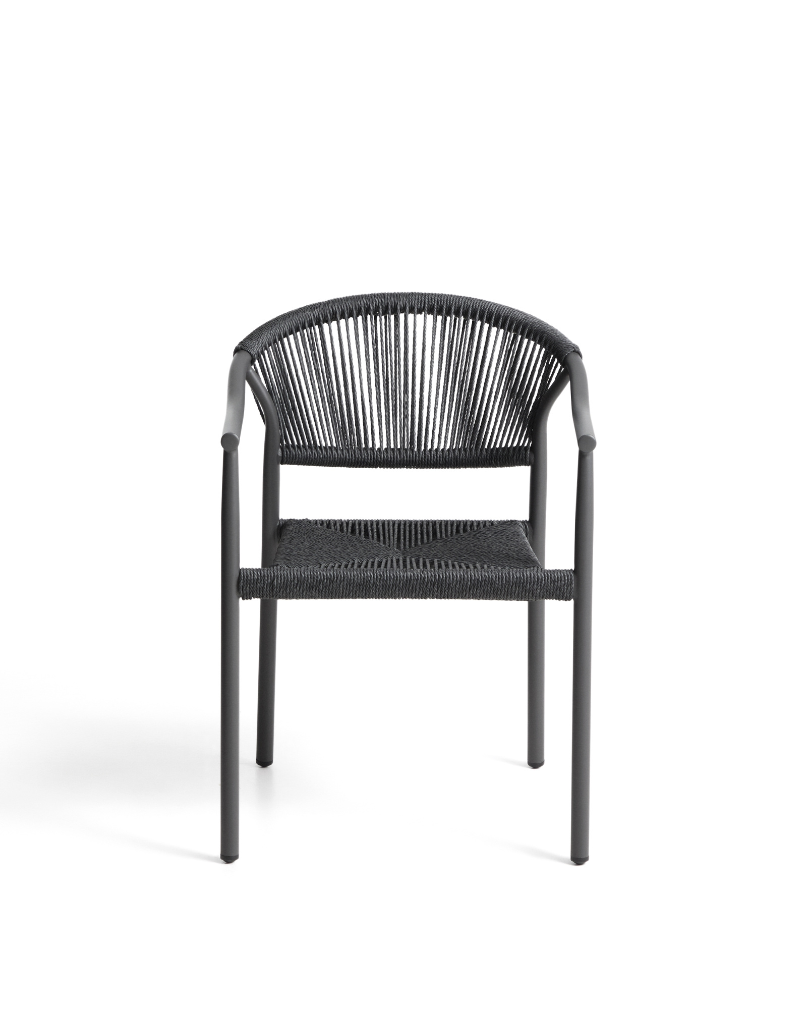 Уличный стул Livadia из серого алюминия и веревки La Forma 482289