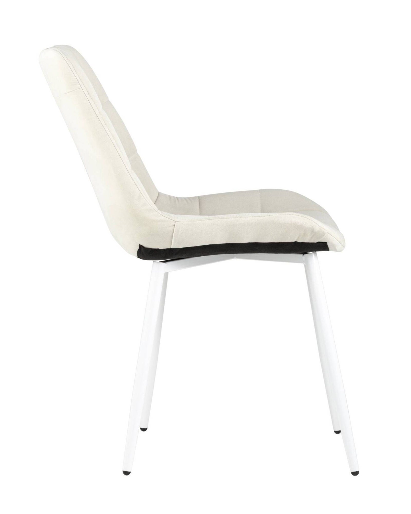 Стул Флекс велюр светло-бежевый белые ножки Stool Group