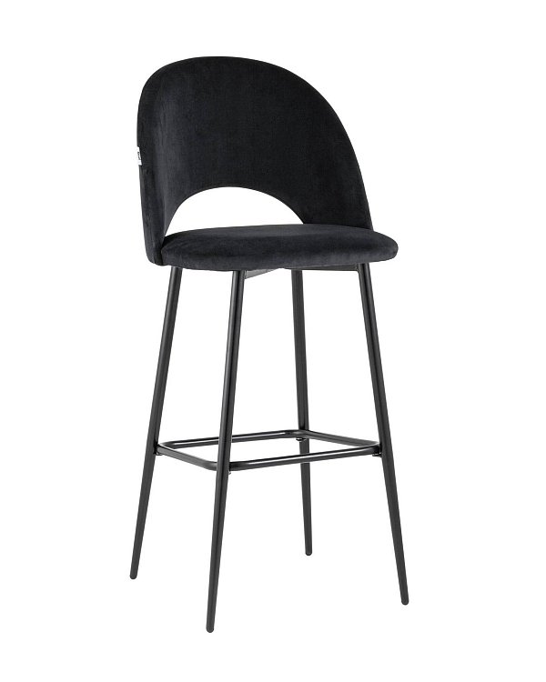 Стул барный Меган велюр черный Stool Group