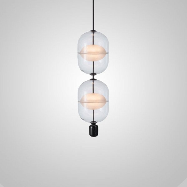 Подвесной светильник PLATTE 2 black 3000К by ImperiumLoft