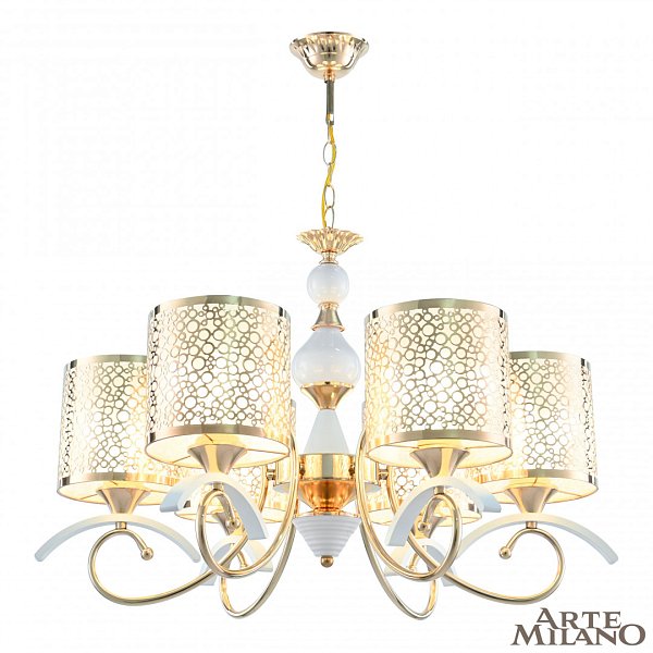Люстра подвесная с плафонами 309787/6 Wh/Gd Arte Milano