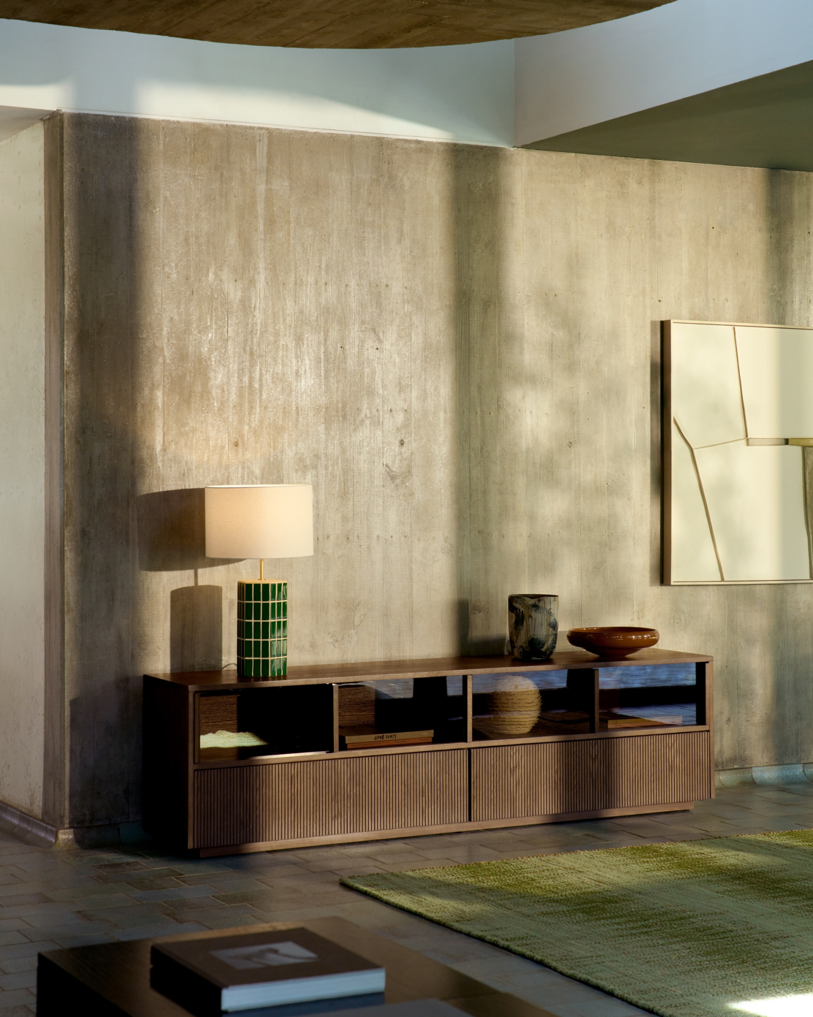 Rue Настольная лампа из зеленой керамики La Forma (ex Julia Grup)