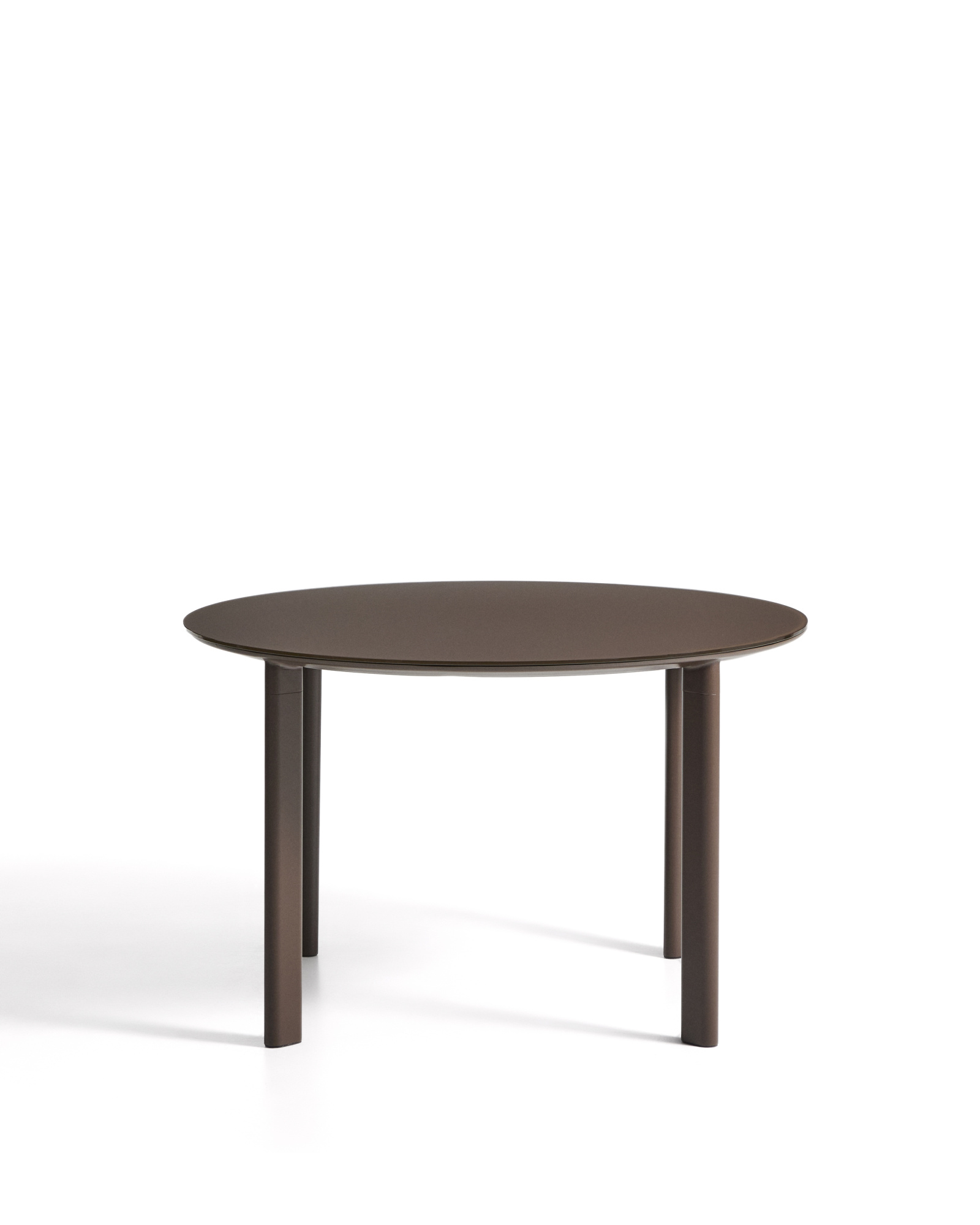 Уличный стол Erice из алюминия и закаленного стекла коричневого цвета, 120 см La Forma 482235