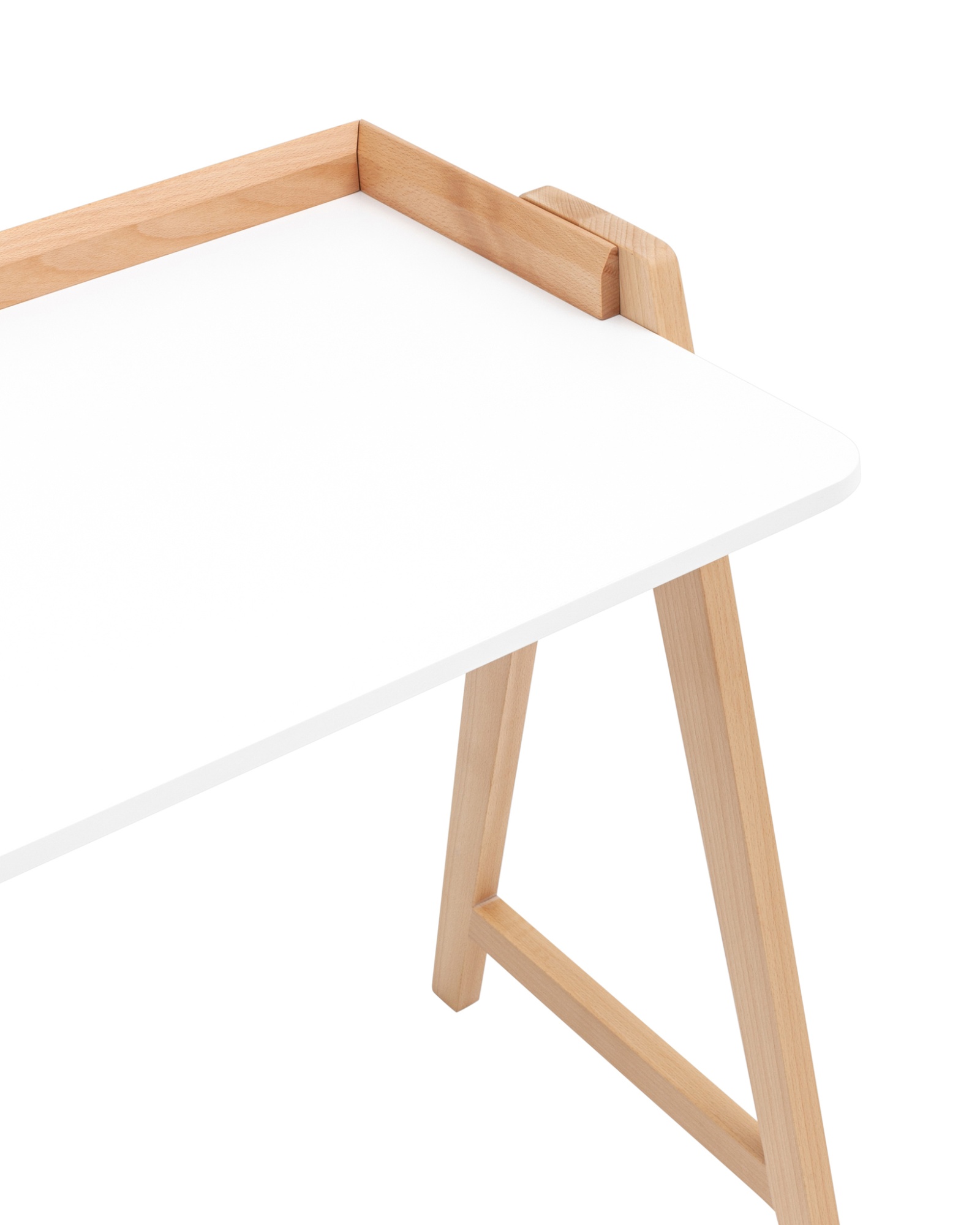 Стол письменный Pyramid 118*53 белый/светлое дерево Stool Group