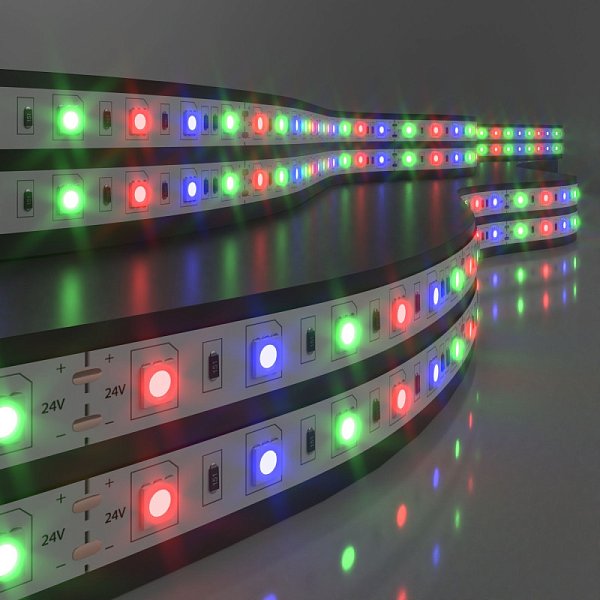 Лента Elektrostandard 5050 24V 60Led 14,4W IP20 RGB / мульти