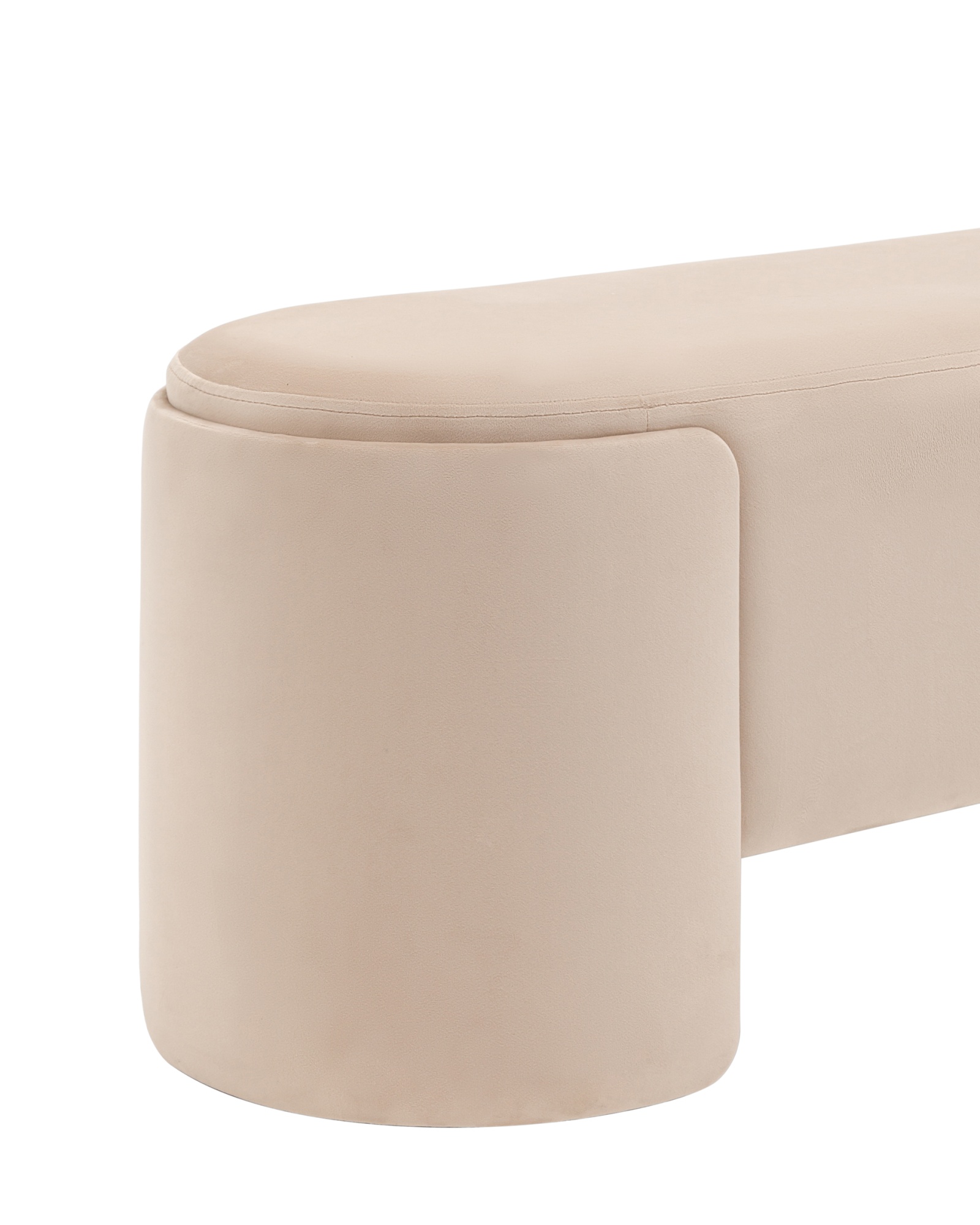 Банкетка Taks велюр молочный Stool Group
