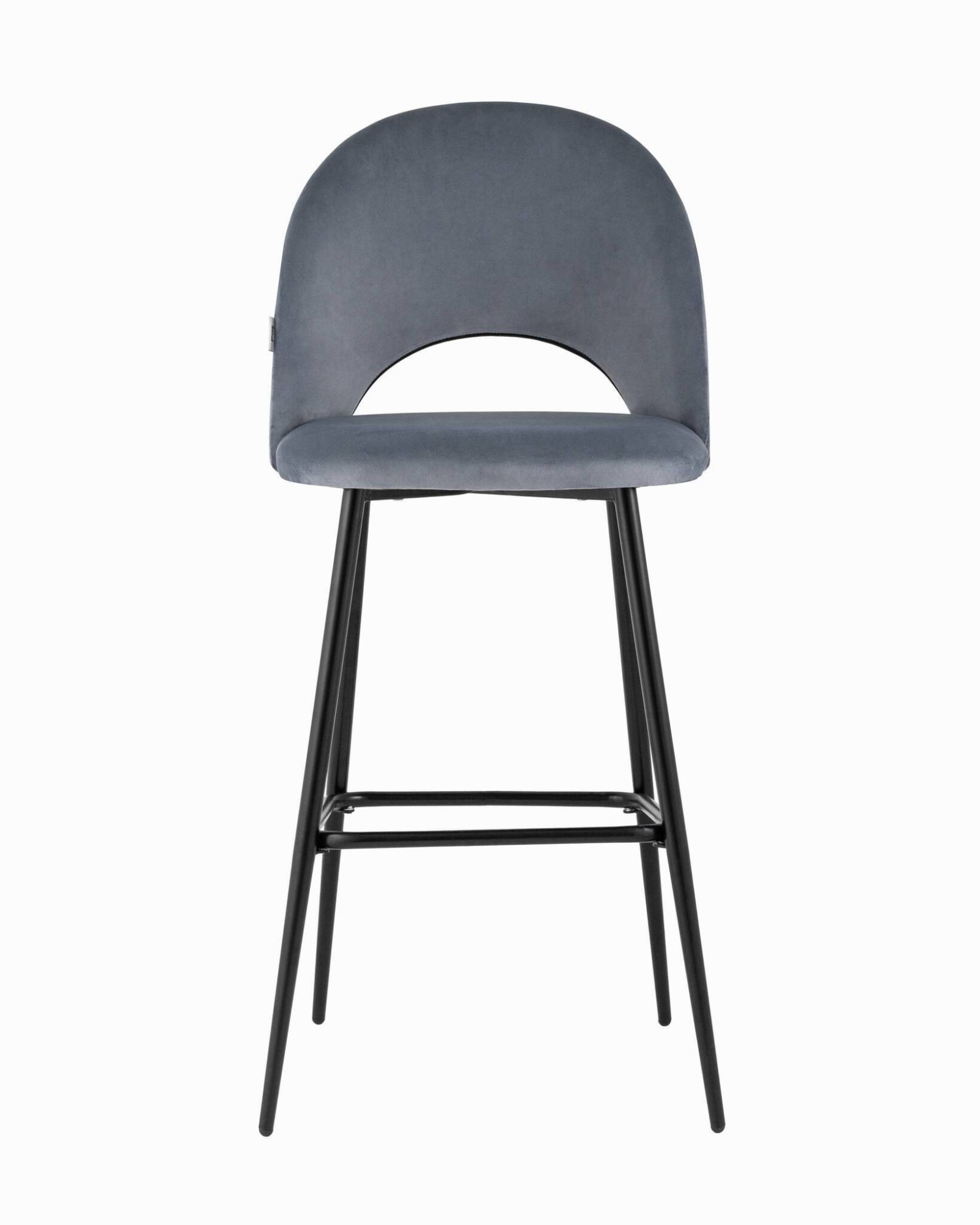 Стул барный Меган велюр серый Stool Group