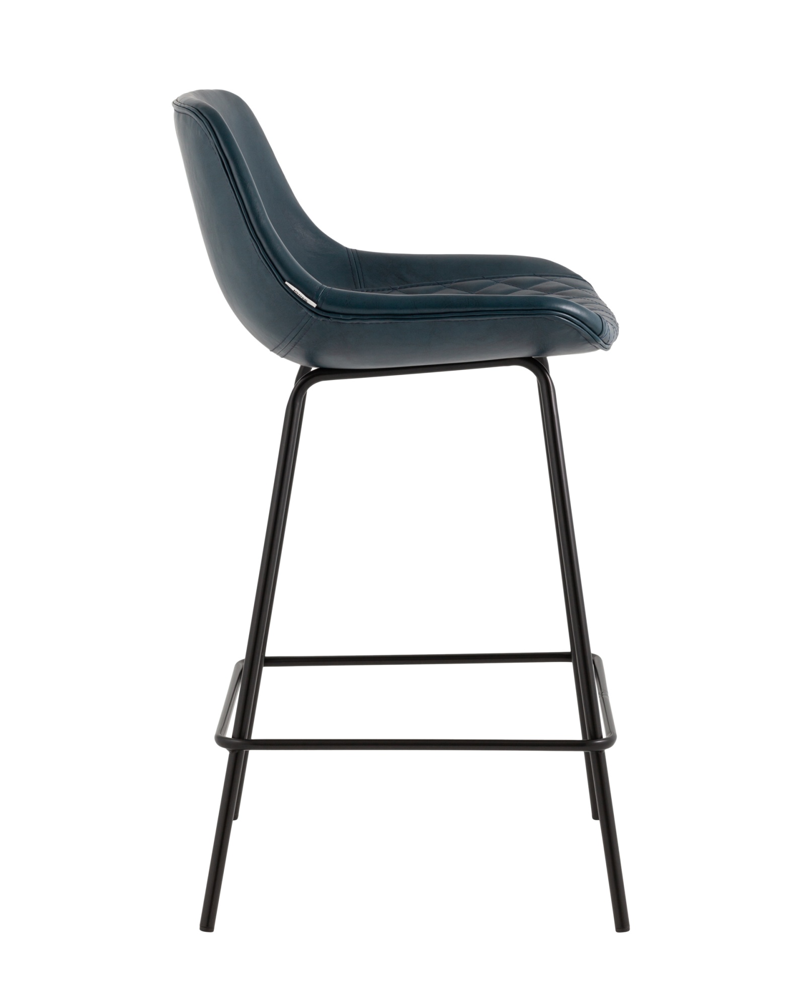 Стул полубарный Деймон экокожа тёмно-синий Stool Group