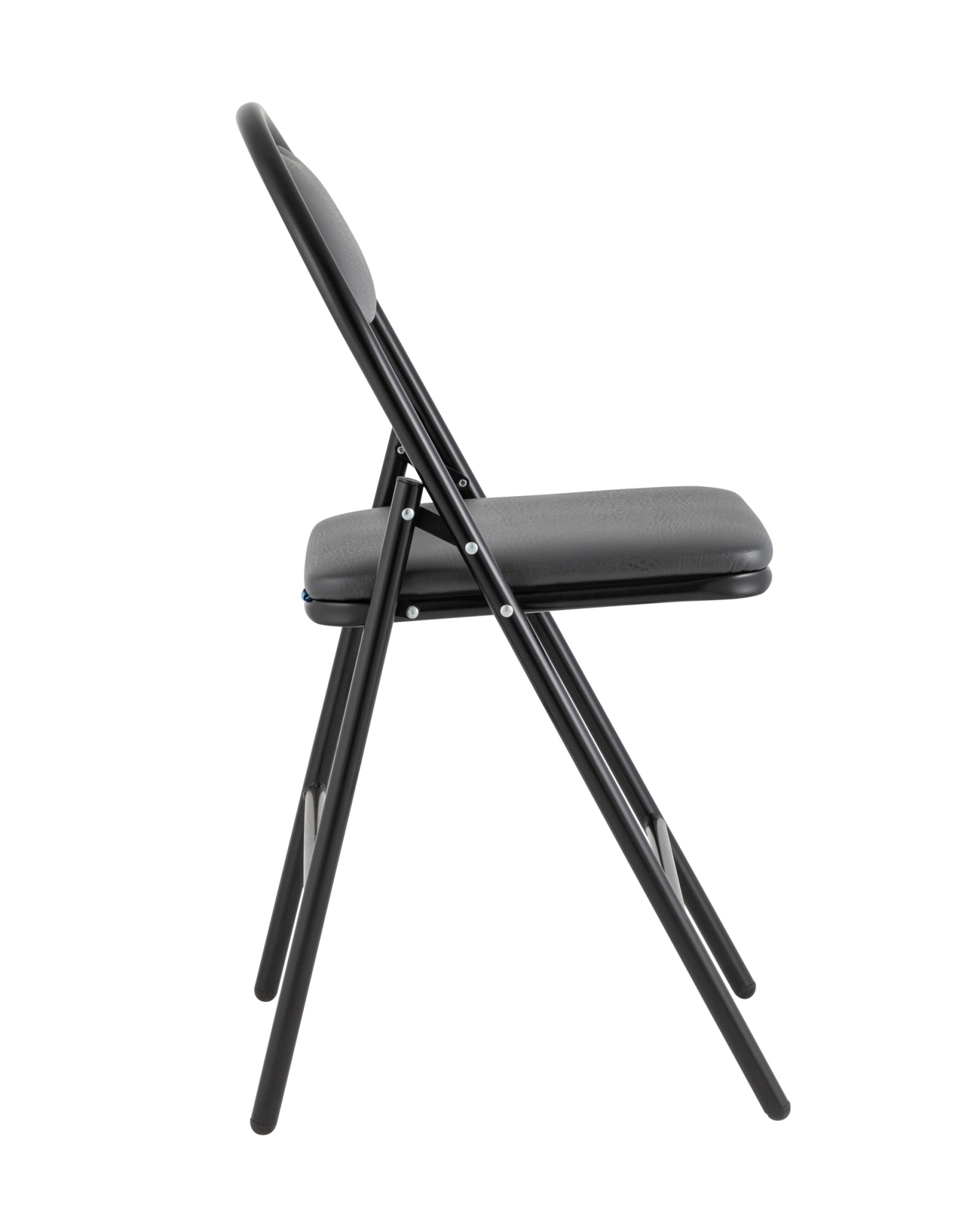 Стул складной Hagen экокожа серый каркас черный Stool Group