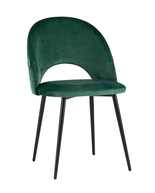 Стул Меган велюр с ромбами зеленый Stool Group
