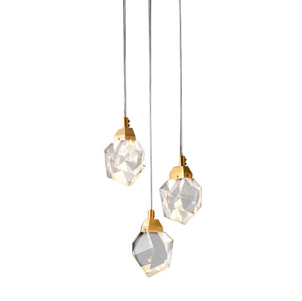Подвесной светильник  Delight Collection Crystal rock 3 gold