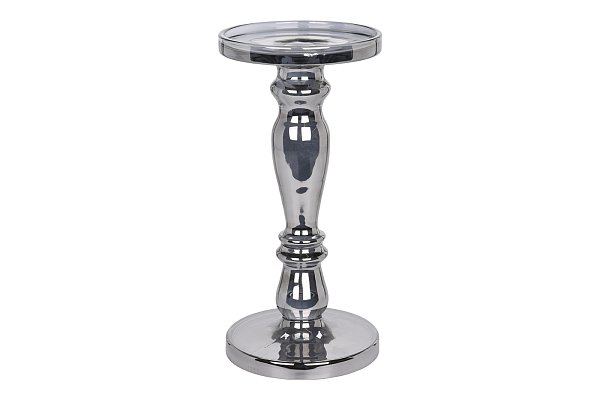 Подсвечник стеклянный дымчатый Garda Decor DP2012170