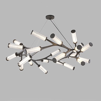 Подвесная люстра RAMOSE RING 24 Черный by ImperiumLoft