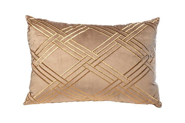 Подушка декоративная с бисером "Ромбы" коричневая Garda Decor 70SW-20793