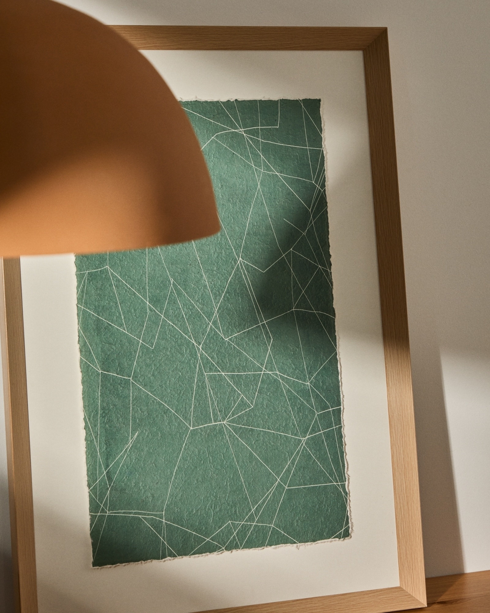 Durkan Абстрактная картина на переработанной бумаге зеленая 100 x 70 см La Forma (ex Julia Grup)